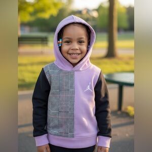 Jordan Kids Purple and Black Hoodie Size 2T